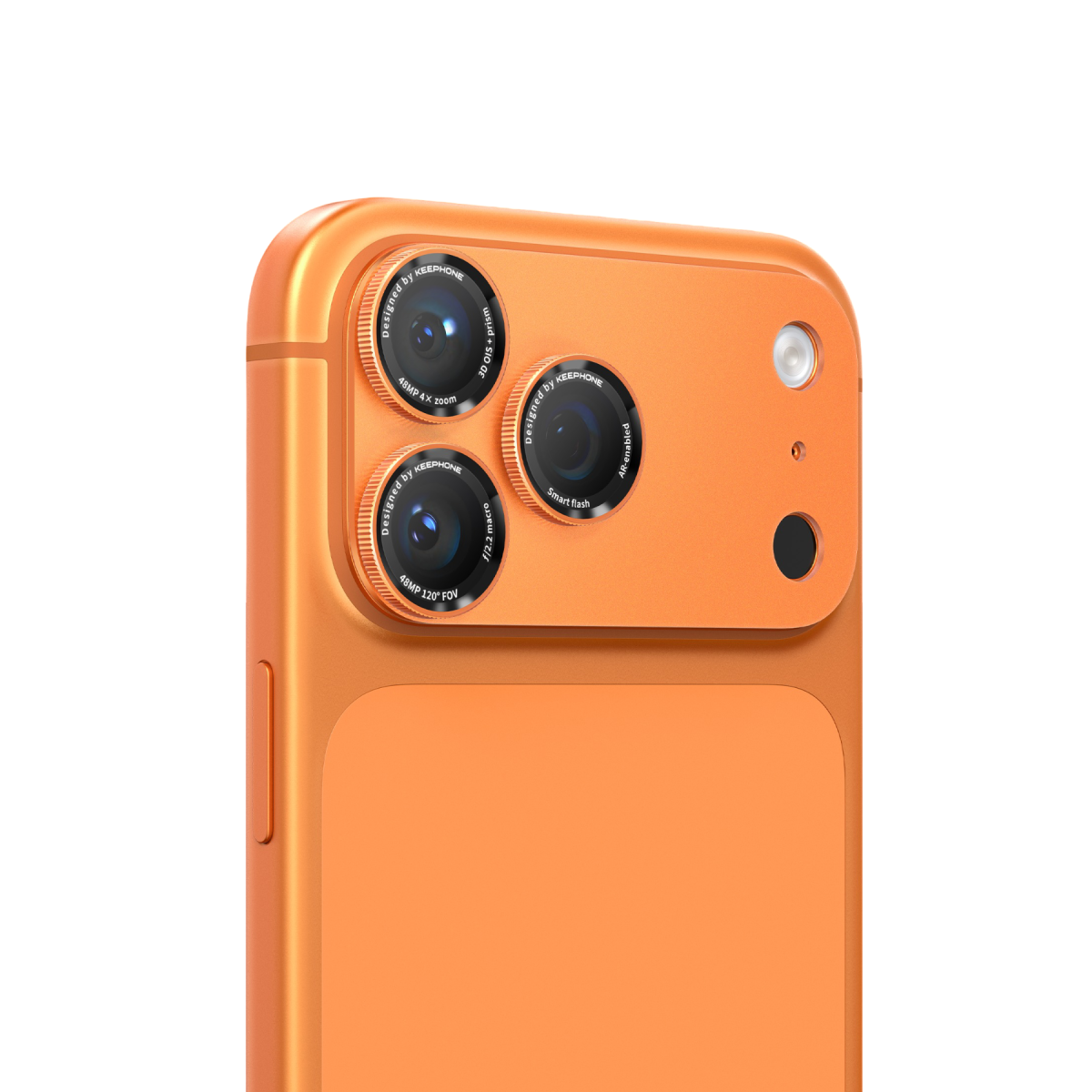 Keephone Apple iPhone 17 Pro Max Axion Kamera Lens Koruyucu - Turuncu