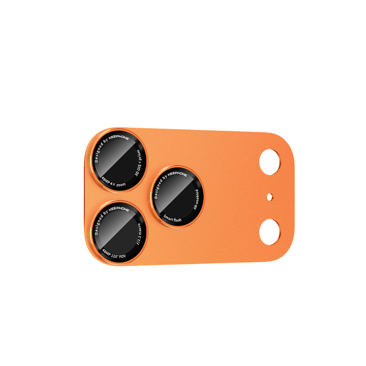 Keephone Apple iPhone 17 Pro Max Axion Kamera Lens Koruyucu - Turuncu