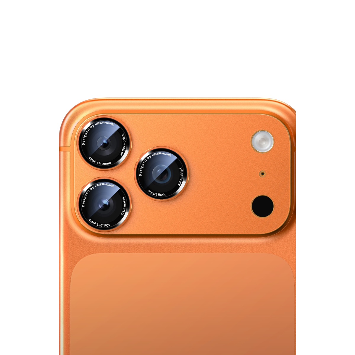 Keephone Apple iPhone 17 Pro Axion Kamera Lens Koruyucu - Turuncu