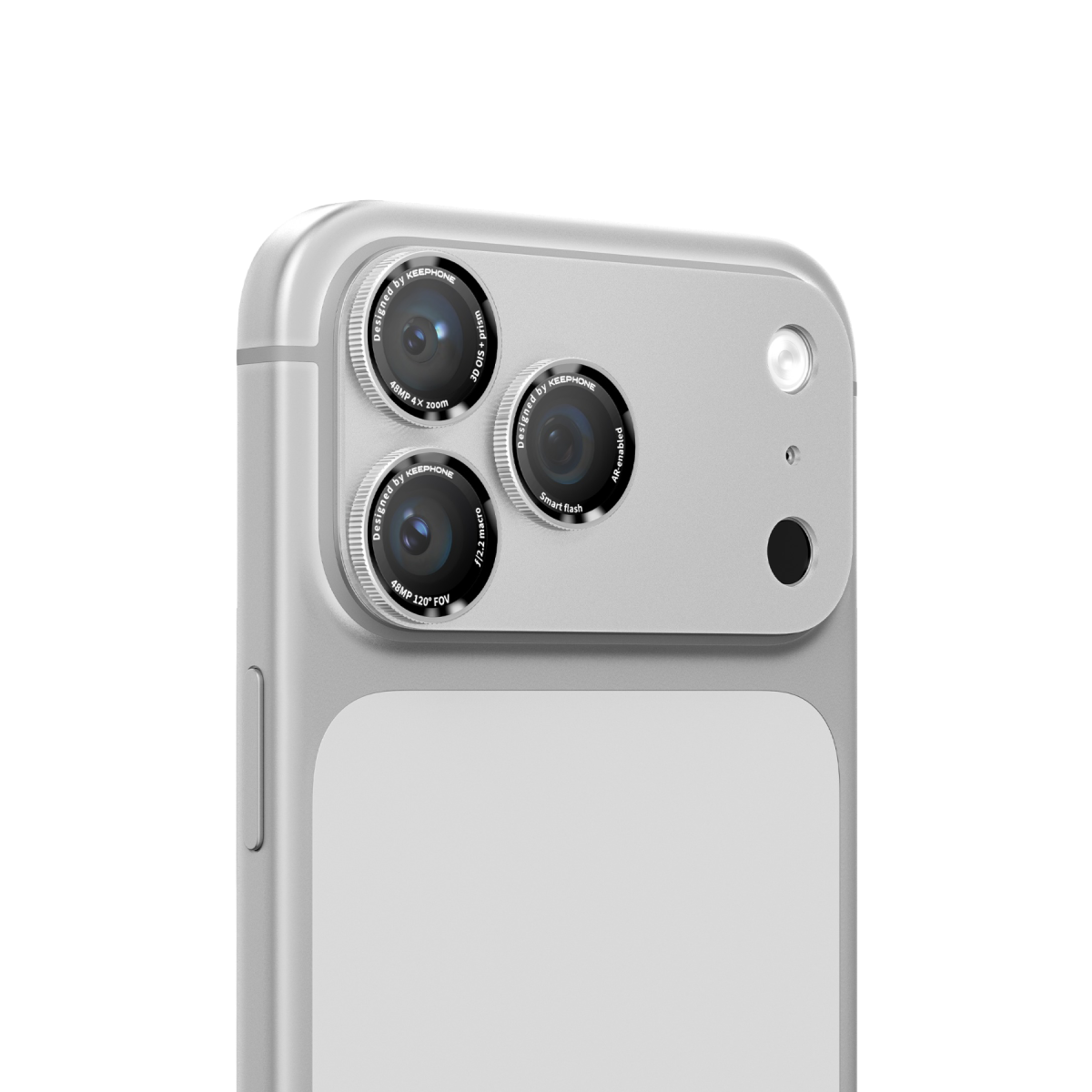 Keephone Apple iPhone 17 Pro Axion Kamera Lens Koruyucu - Gümüş