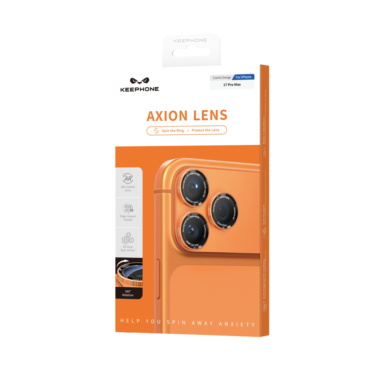 Keephone Apple iPhone 17 Pro Axion Kamera Lens Koruyucu - Gümüş