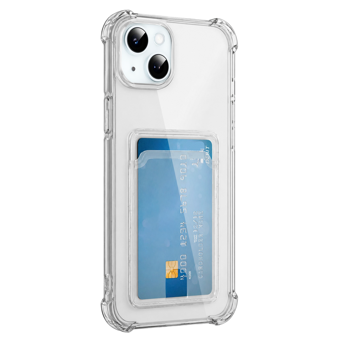 Newface Apple iPhone 15 Kılıf Kart Şeffaf Silikon - Şeffaf — görsel 7