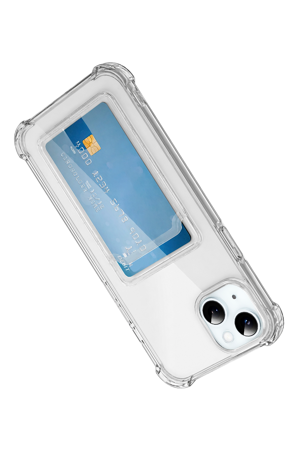 Newface Apple iPhone 15 Kılıf Kart Şeffaf Silikon - Şeffaf — görsel 2