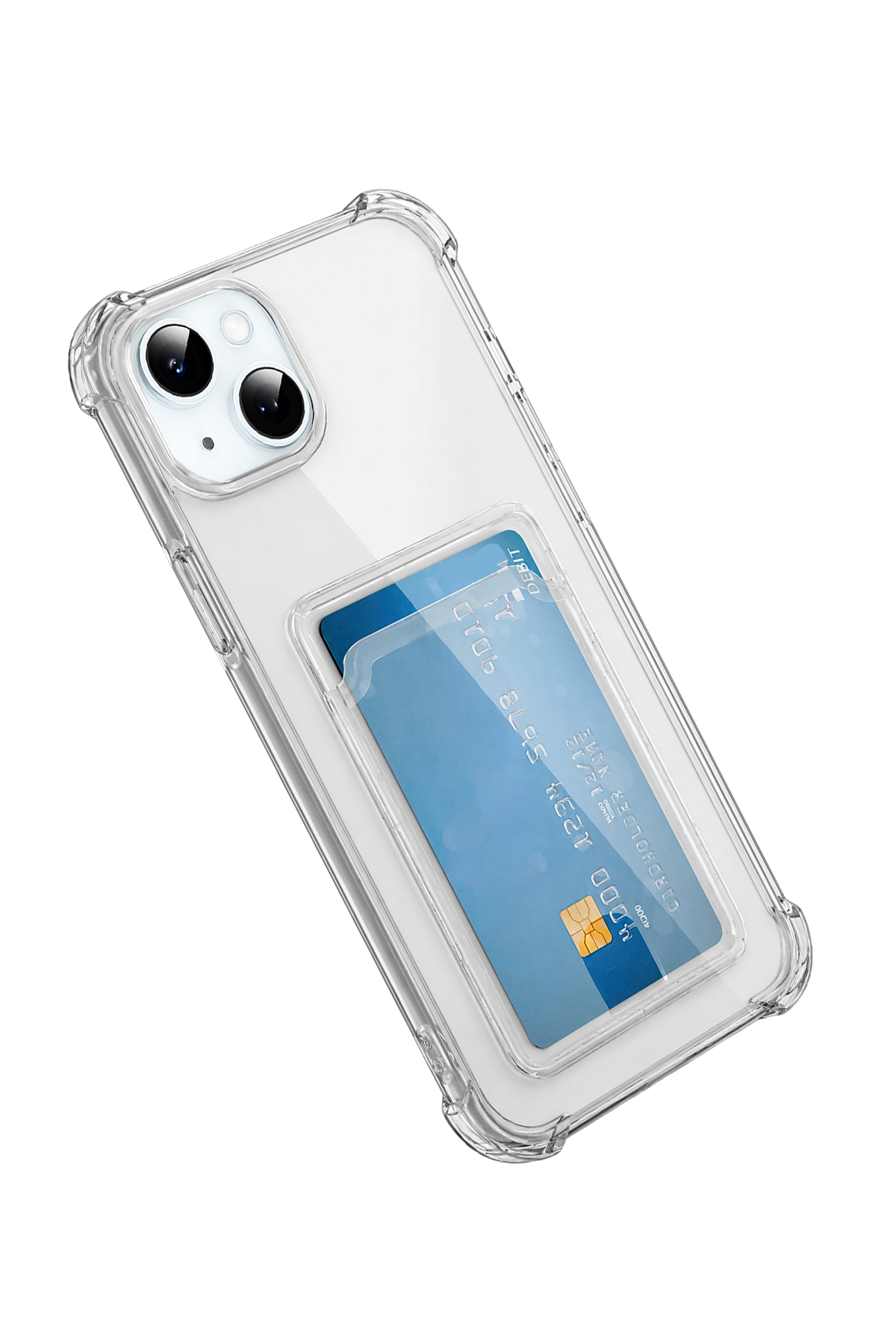 Newface Apple iPhone 15 Kılıf Kart Şeffaf Silikon - Şeffaf — görsel 3