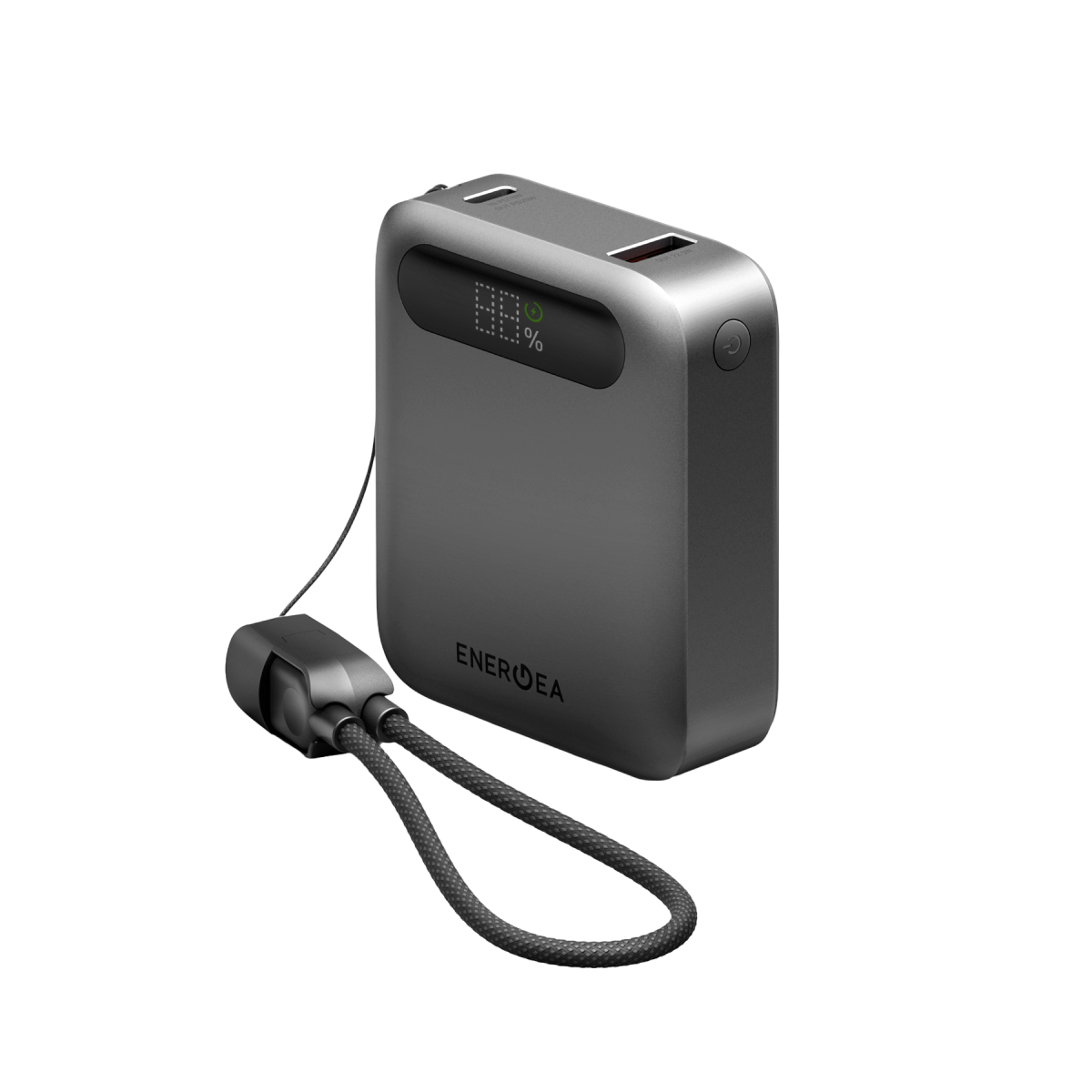 Energea ComPac Loop 10K 10000mAh 20W Type-C Askı Kablolu Powerbank - Siyah