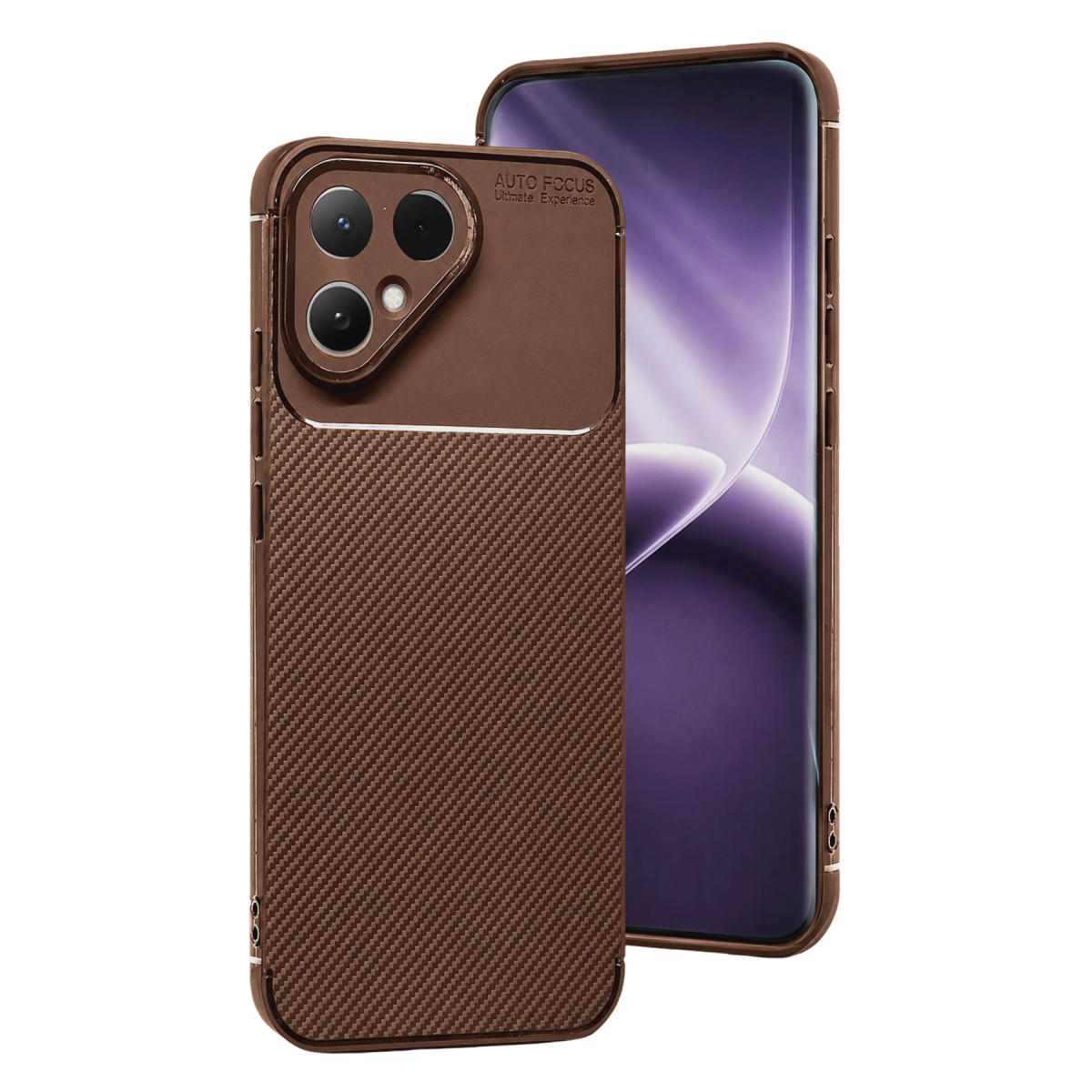 Tecno Pova Curve 2 5G Auto Focus Karbon Kapak - Kahverengi