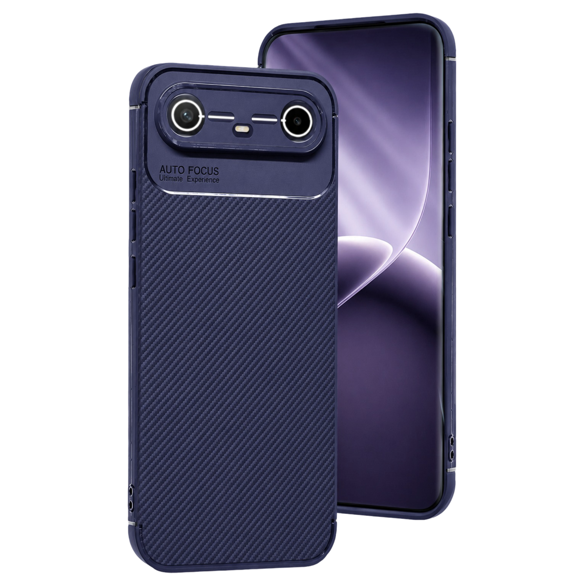 Newface Tecno Spark Slim 5G Auto Focus Karbon Kapak - Lacivert