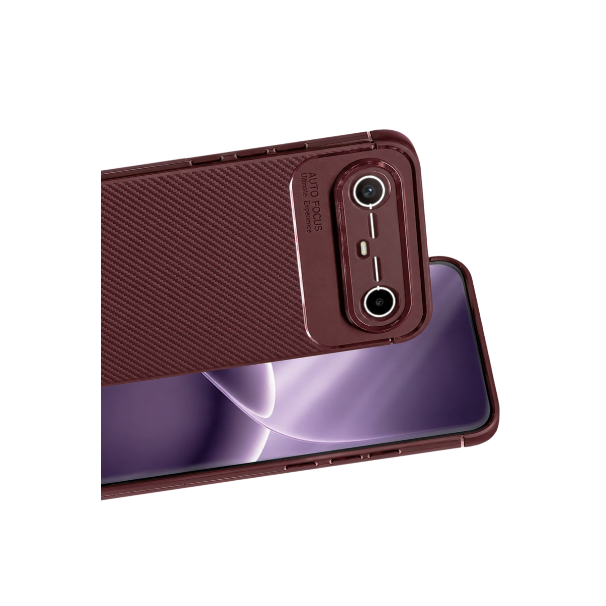 Newface Tecno Spark Slim 5G Auto Focus Karbon Kapak - Bordo — görsel 6