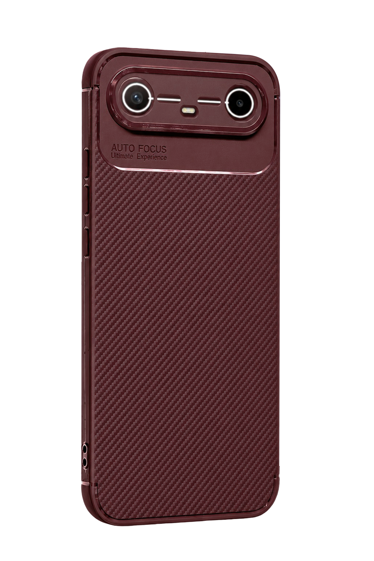 Newface Tecno Spark Slim 5G Auto Focus Karbon Kapak - Bordo — görsel 3