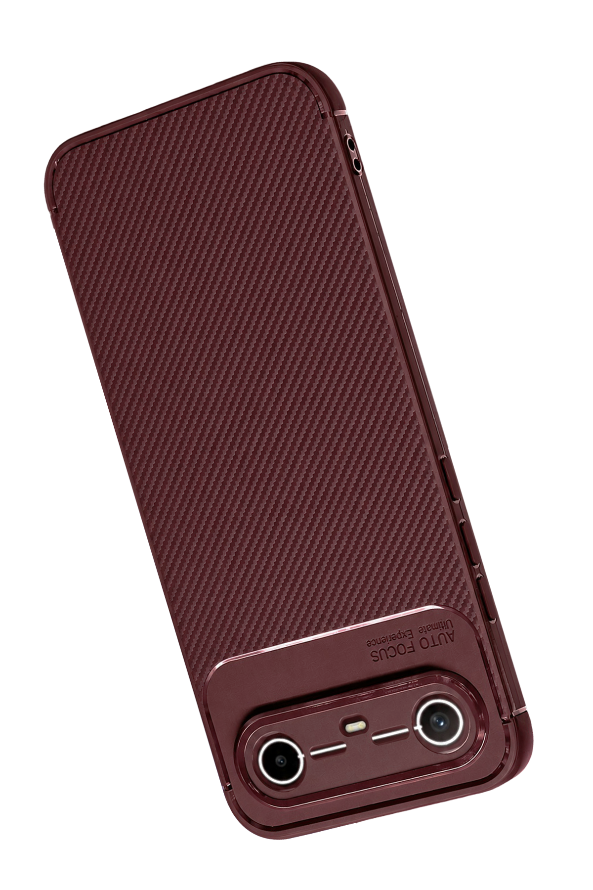Newface Tecno Spark Slim 5G Auto Focus Karbon Kapak - Bordo — görsel 4