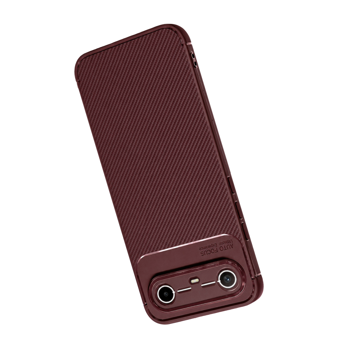 Newface Tecno Spark Slim 5G Auto Focus Karbon Kapak - Bordo — görsel 8