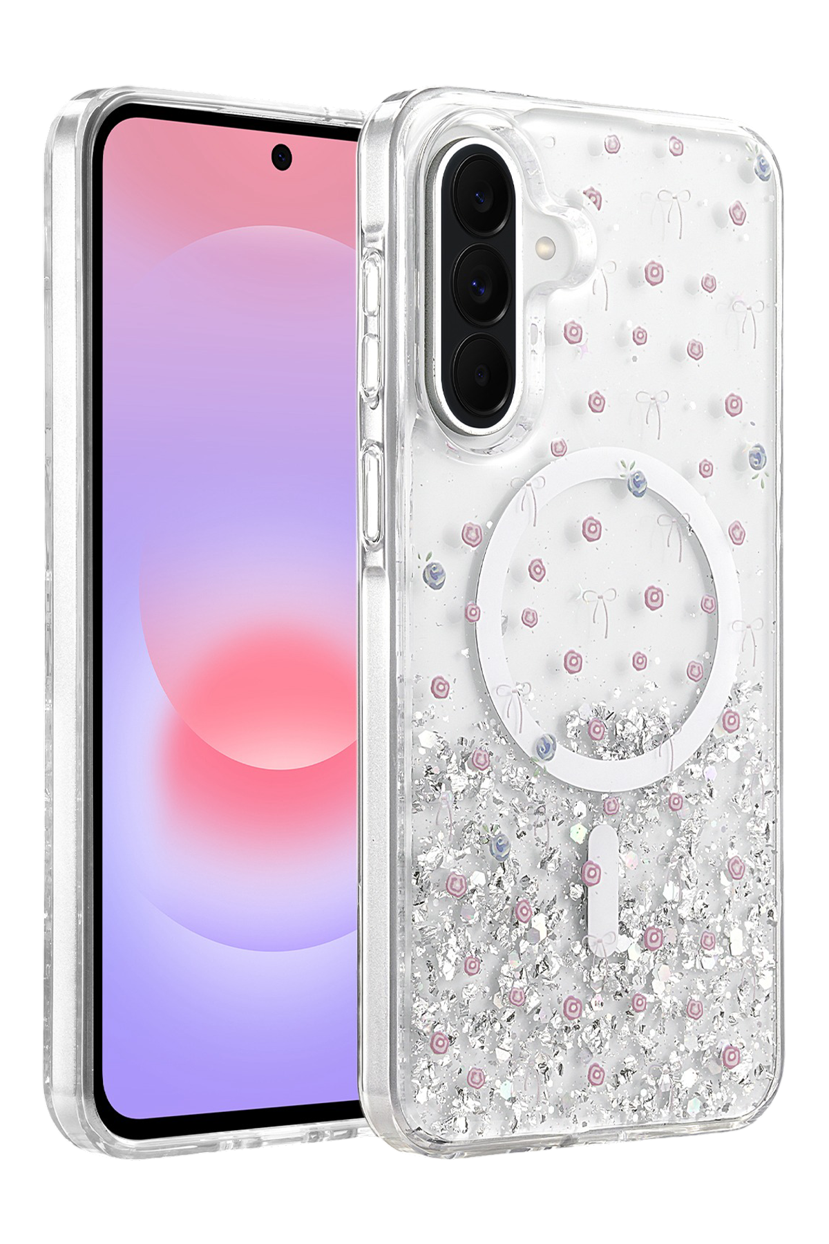 Onegif Samsung Galaxy A56 Misk Simli Magsafe Kapak - Desen 1