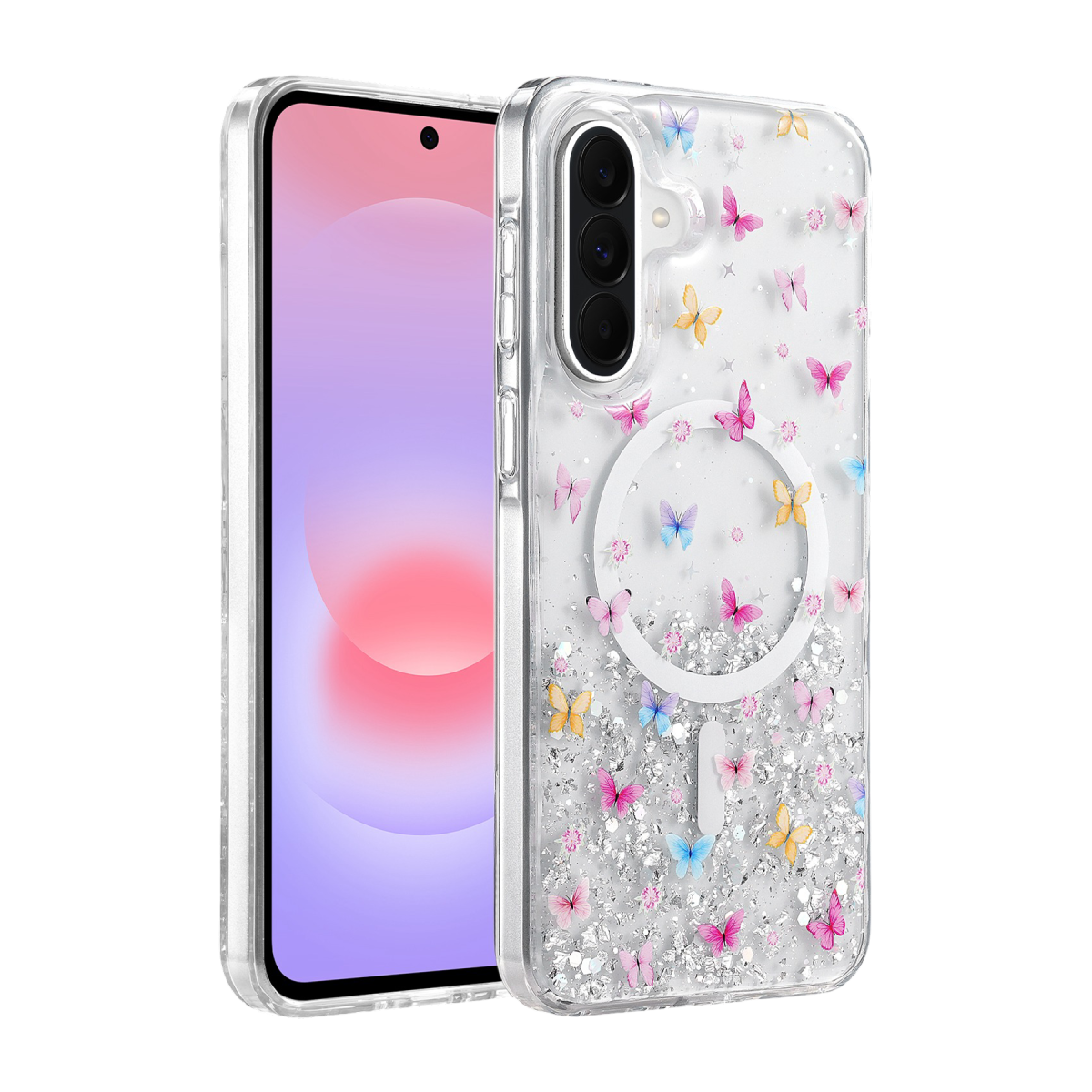 Onegif Samsung Galaxy A56 Misk Simli Magsafe Kapak - Desen 4