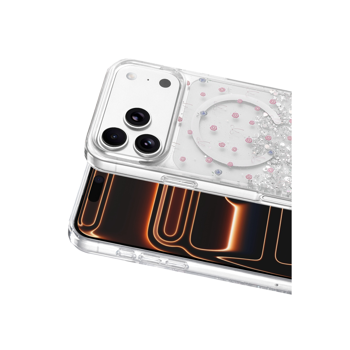 Onegif Apple iPhone 17 Pro Max Misk Simli Magsafe Kapak - Desen 1
