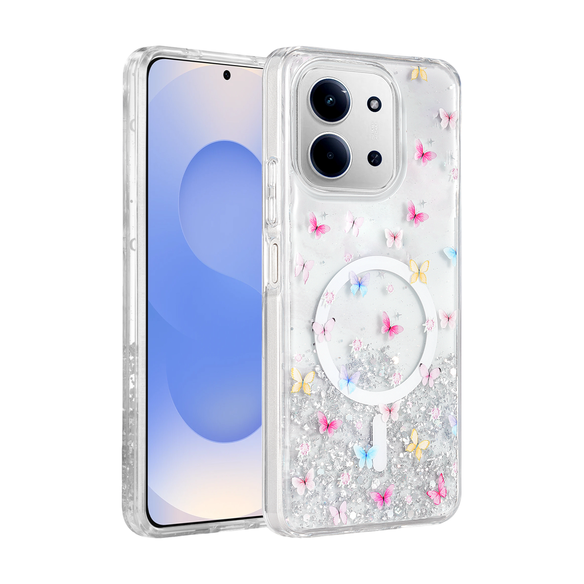 Onegif Xiaomi Redmi 15C 4G Misk Simli Magsafe Kapak - Desen 4