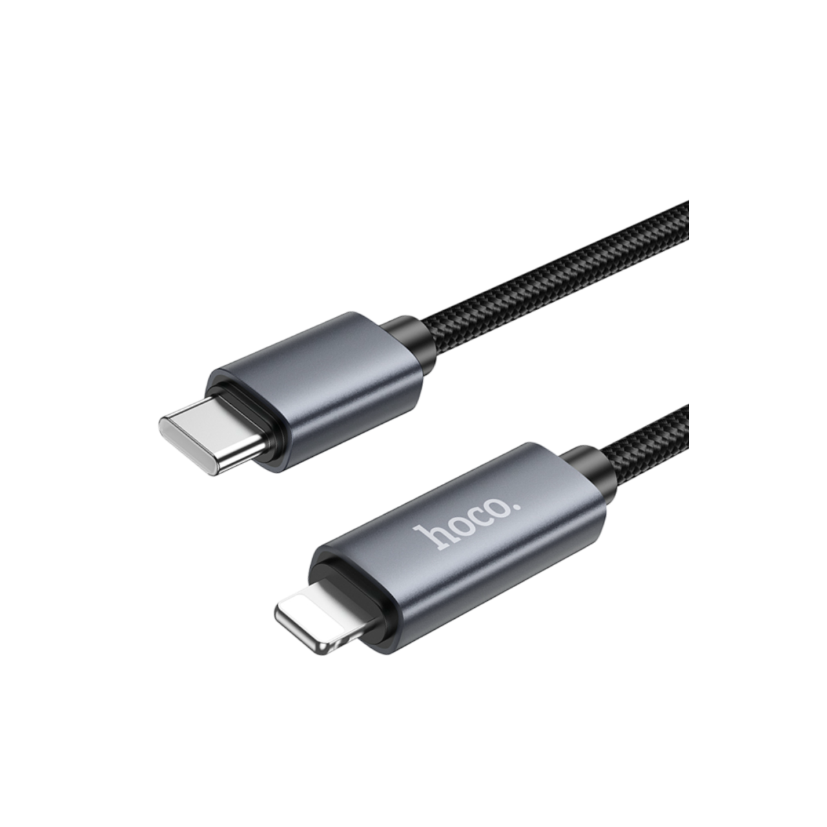 Hoco. X112 1M 27W Dijital Ekranlı Lightning to Type-C PD Şarj ve Data Kablosu - Siyah