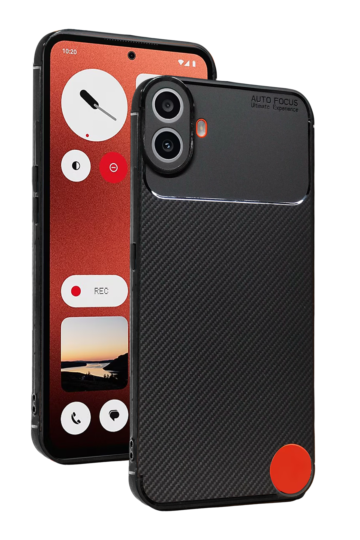 Newface Nothing Phone Nothing CMF Phone 1 Auto Focus Karbon Kapak - Siyah