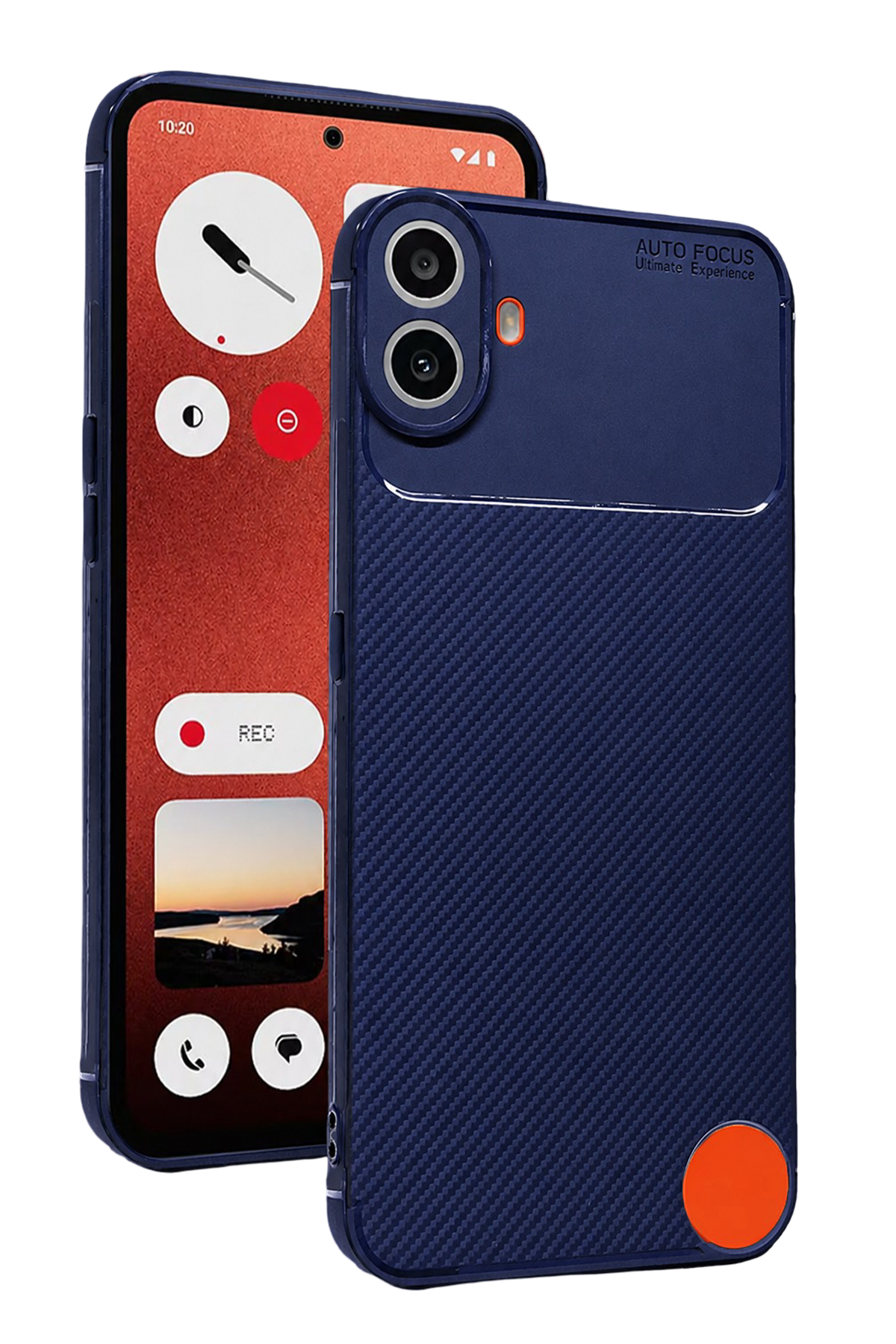 Newface Nothing Phone Nothing CMF Phone 1 Auto Focus Karbon Kapak - Lacivert