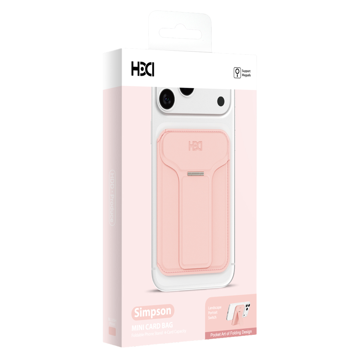 HDD HS-021 Stand Özellikli Magsafe Kartlık - Pembe