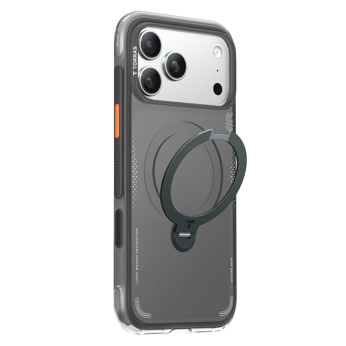 Torras Apple iPhone 18 Pro Max Ostand Q3 Air Standlı Magsafe Kapak - Siyah