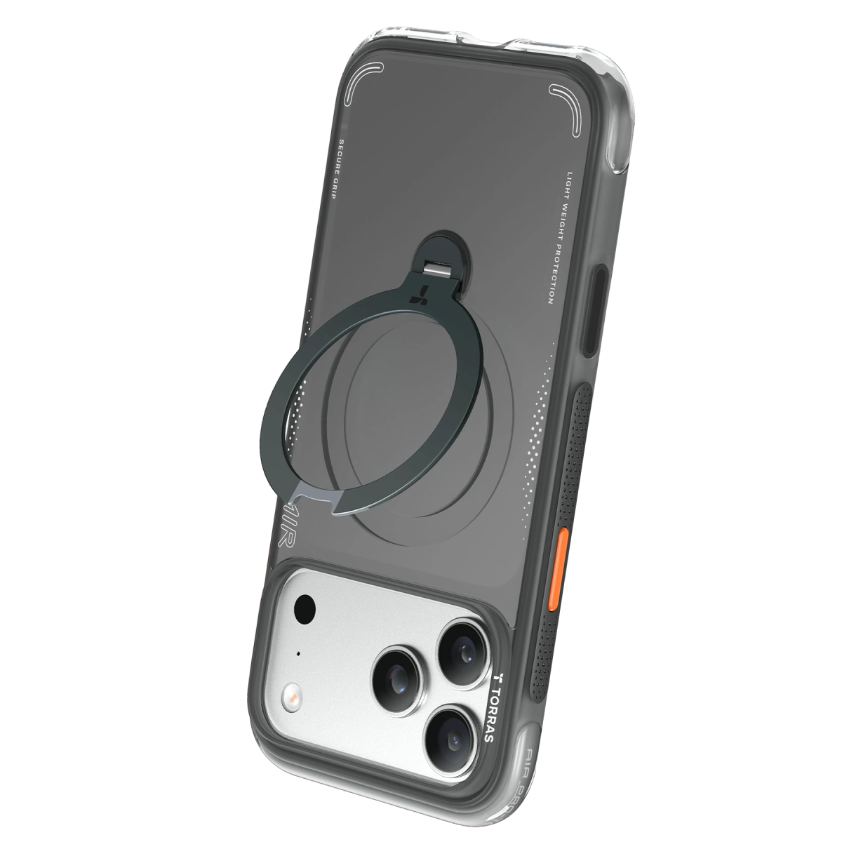 Torras Apple iPhone 18 Pro Max Ostand Q3 Air Standlı Magsafe Kapak - Siyah
