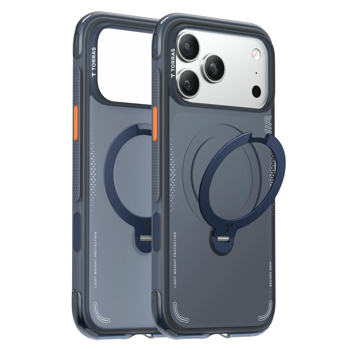 Torras Apple iPhone 18 Pro Max Ostand Q3 Air Standlı Magsafe Kapak - Lacivert