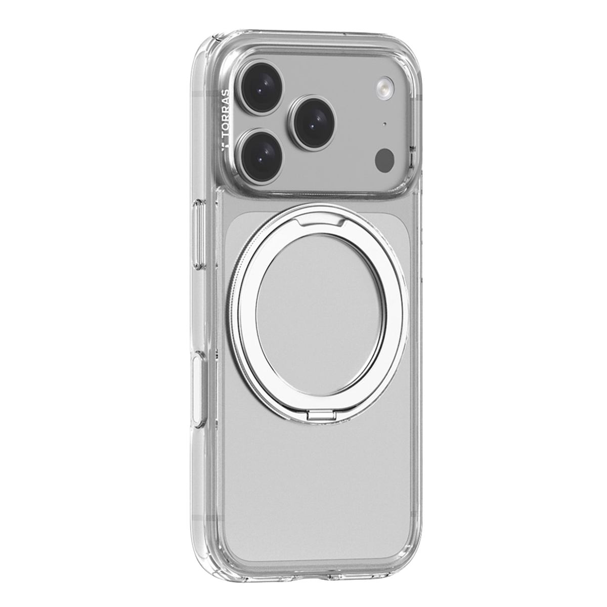Torras Apple iPhone 18 Pro Max Ostand O1 Guardian Standlı Magsafe Kapak - Şeffaf