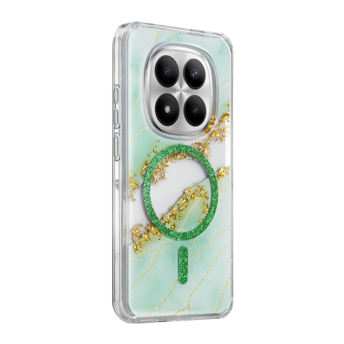 Onegif Xiaomi Redmi Note 15 Pro 5G Lotus Simli Magsafe Kapak - Yeşil