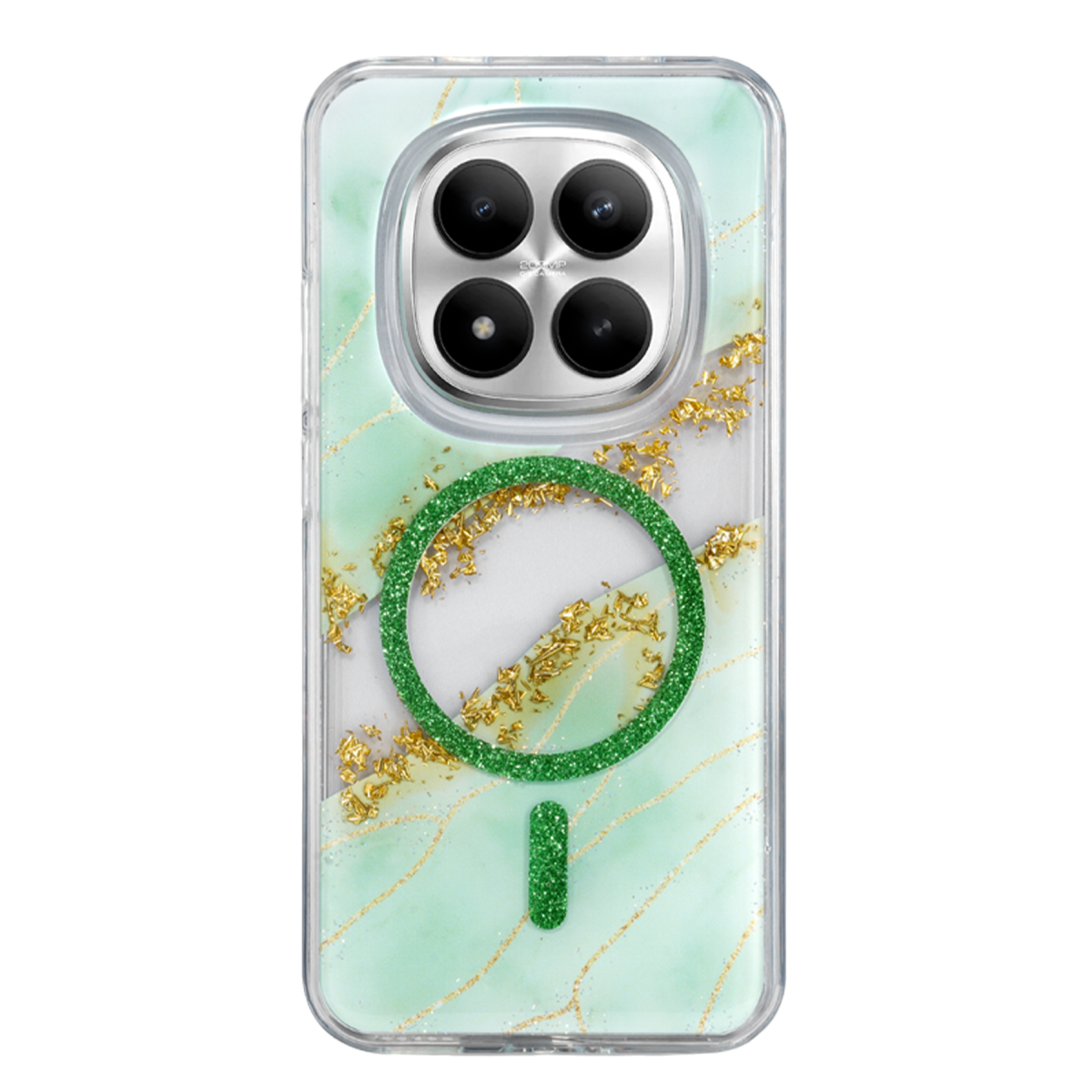 Onegif Xiaomi Redmi Note 15 Pro 5G Lotus Simli Magsafe Kapak - Yeşil