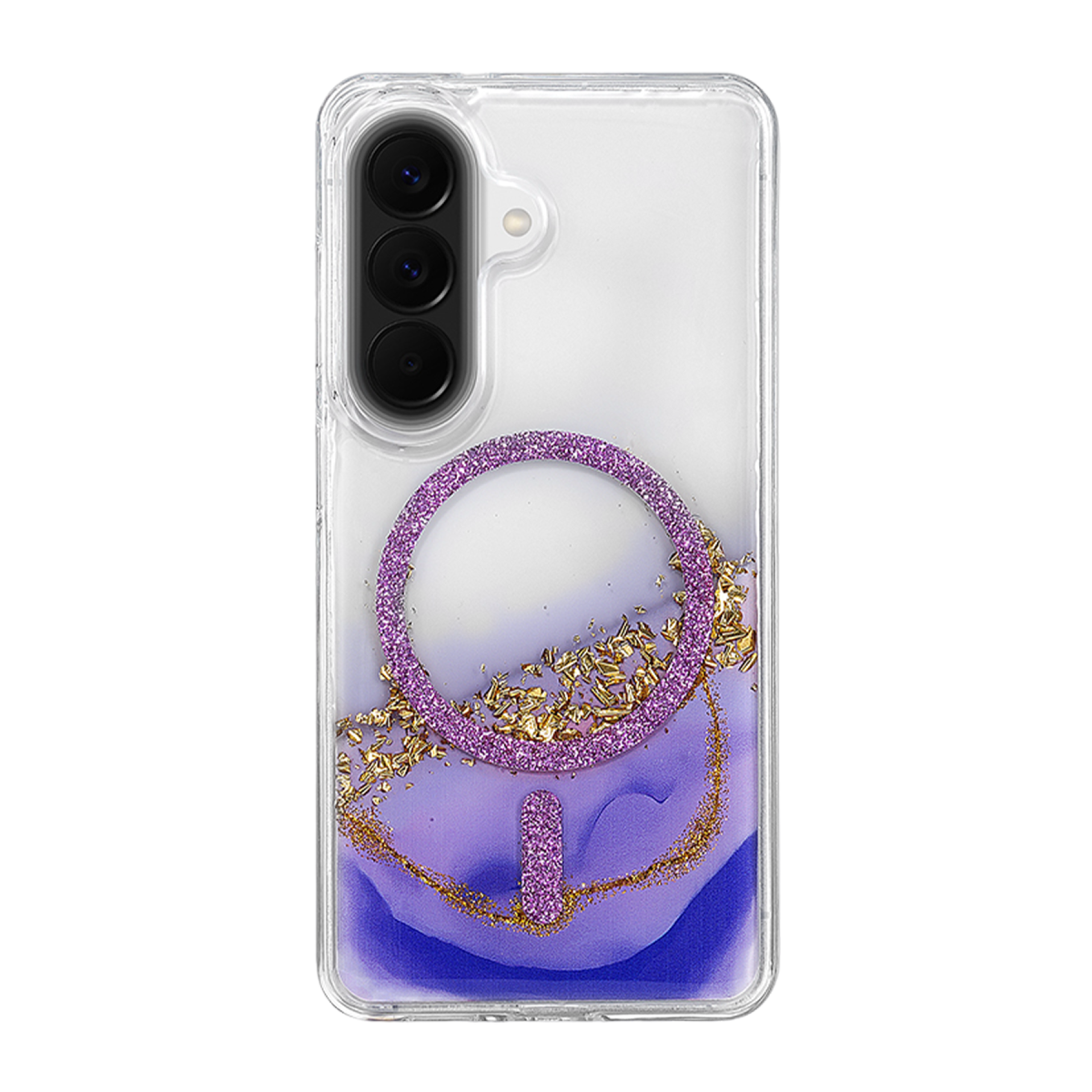 Onegif Samsung Galaxy A57 5G Lotus Simli Magsafe Kapak - Mor