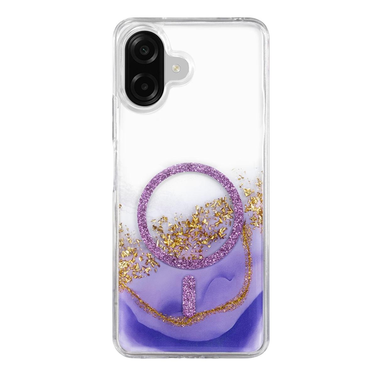 Onegif Samsung Galaxy A07 4G Lotus Simli Magsafe Kapak - Mor