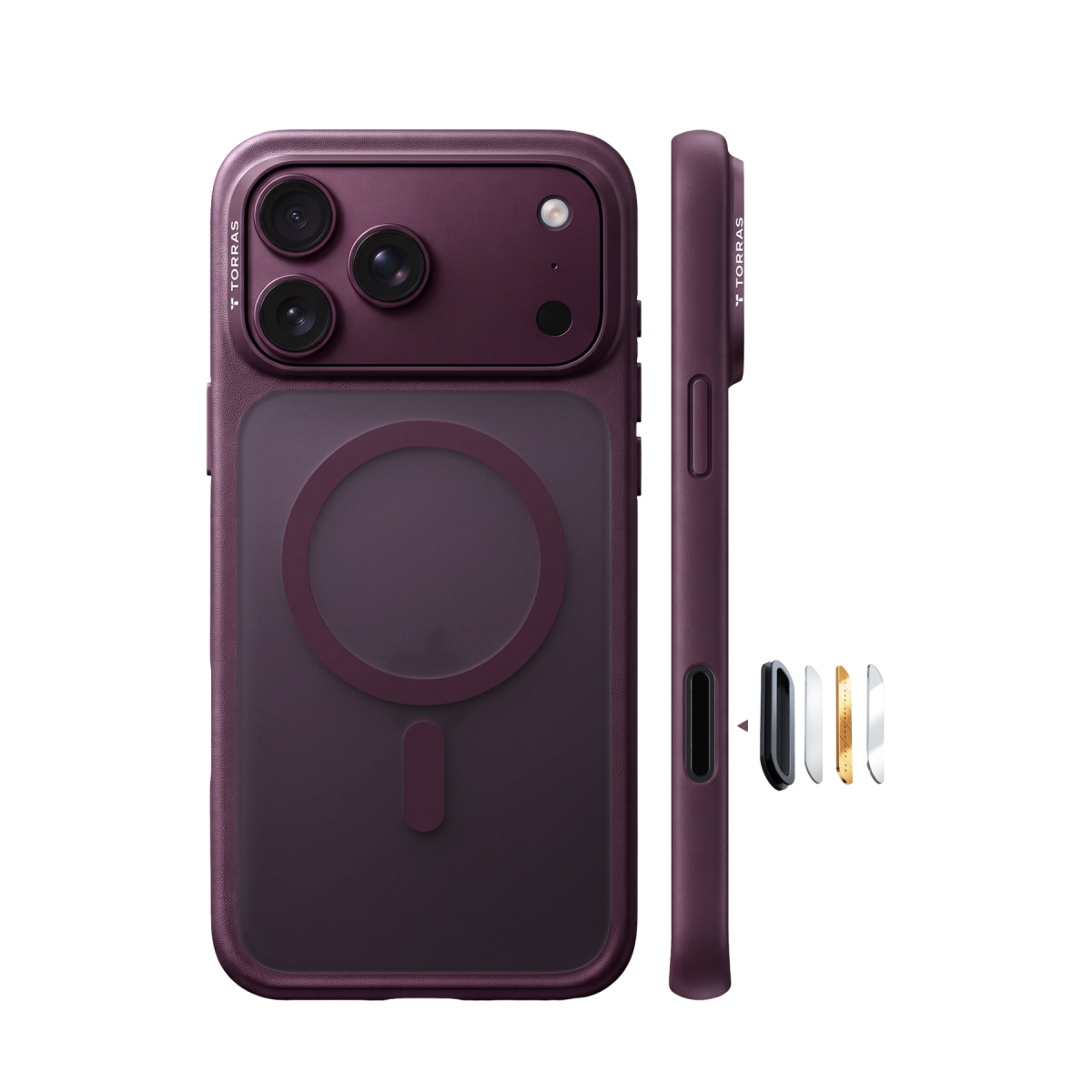 Torras Apple iPhone 18 Pro Max Guardian Magsafe Kılıf - Bordo