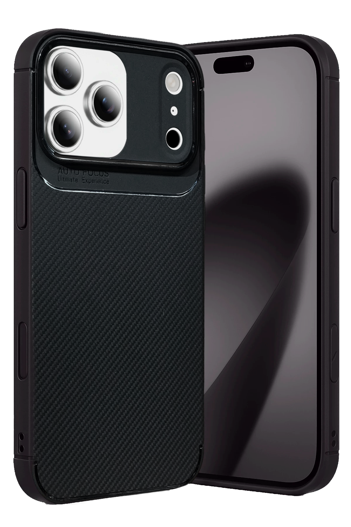 Newface Apple iPhone 17 Pro Max Auto Focus Karbon Kapak - Siyah