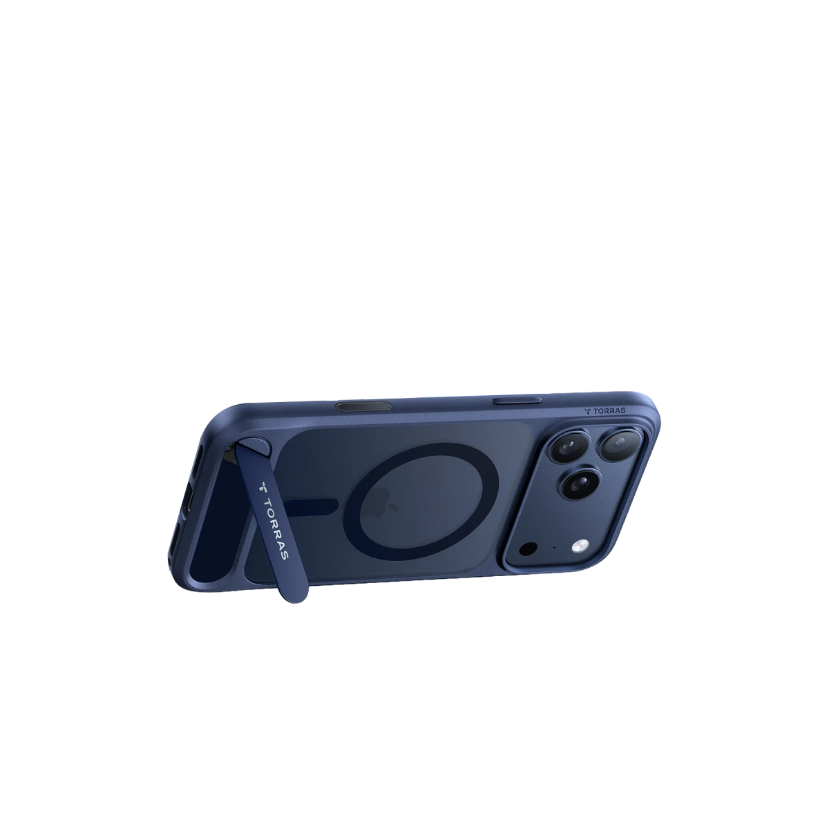 Torras Apple iPhone 18 Pro Ostand L1 Standlı Magsafe Kapak - Lacivert