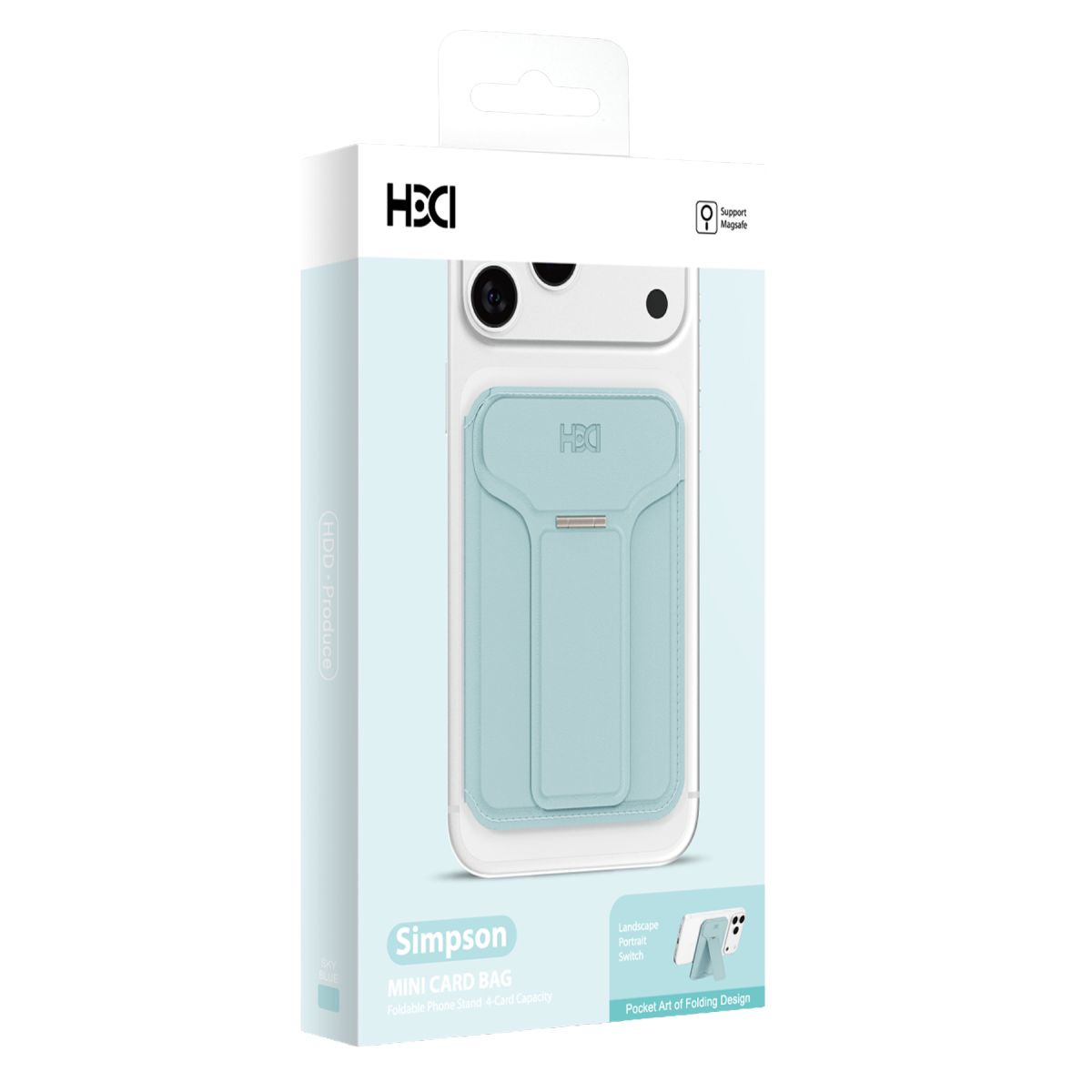 HDD HS-021 Stand Özellikli Magsafe Kartlık - Su Yeşili