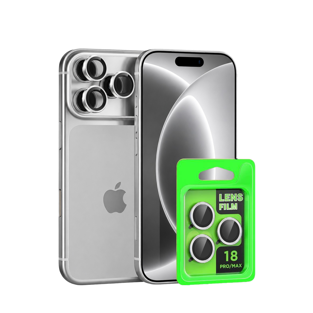 Newface Apple iPhone 18 Pro Raze Metal Kamera Lens - Gümüş