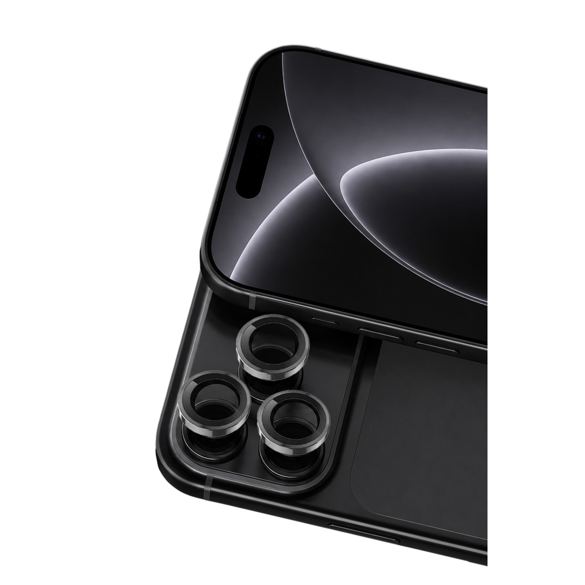 Newface Apple iPhone 18 Pro Max Raze Metal Kamera Lens - Siyah