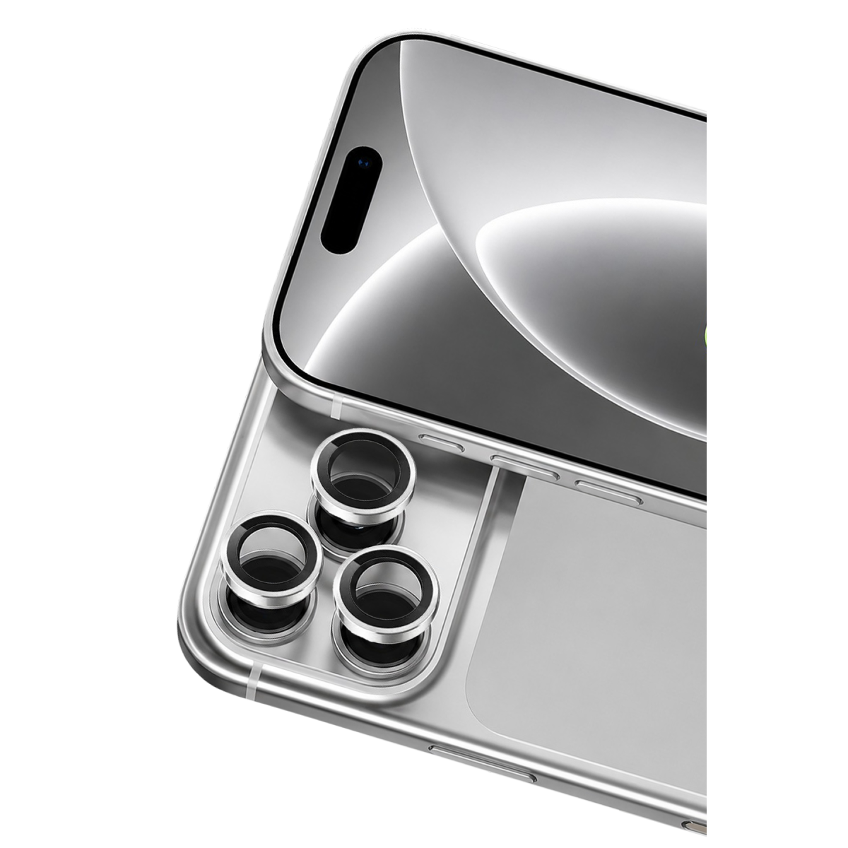 Newface Apple iPhone 18 Pro Max Raze Metal Kamera Lens - Gümüş