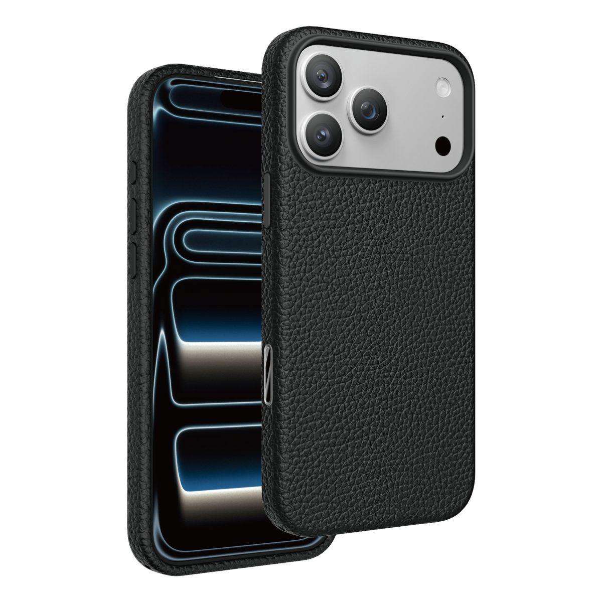 Keephone Apple iPhone 18 Pro Lycucci Deri Manyetik Kapak - Siyah