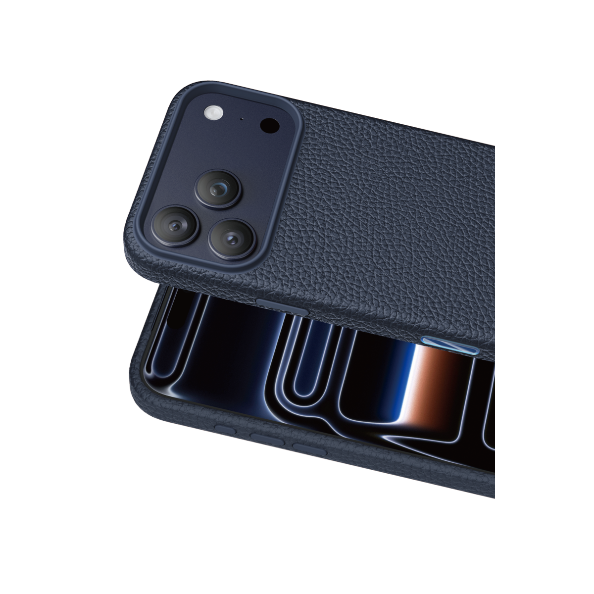 Keephone Apple iPhone 18 Pro Max Lycucci Deri Manyetik Kapak - Lacivert