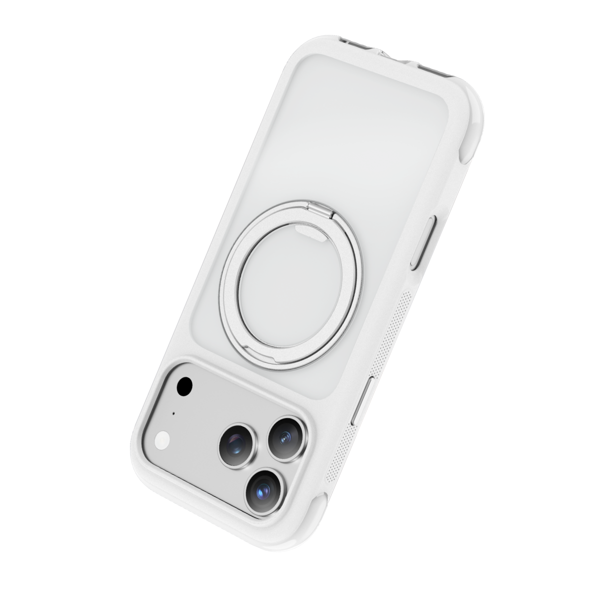 Keephone Apple iPhone 18 Pro Monica Airbag Pro Stantlı Magsafe Kapak - Beyaz