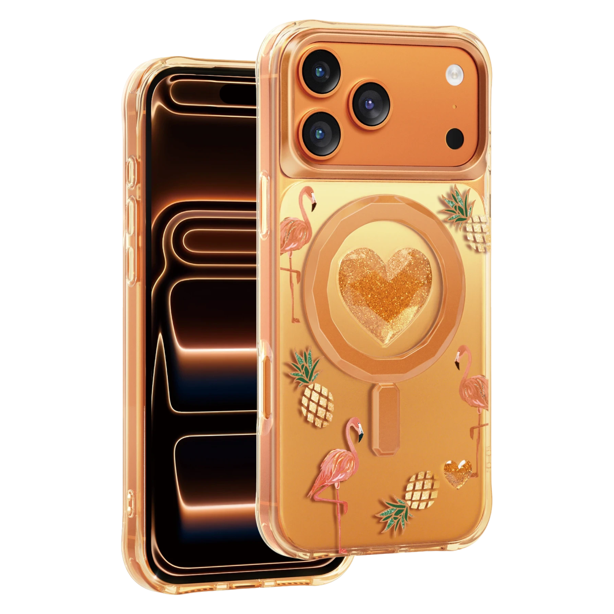 Keephone Apple iPhone 18 Pro Max Peachy Magsafe Kapak - Turuncu