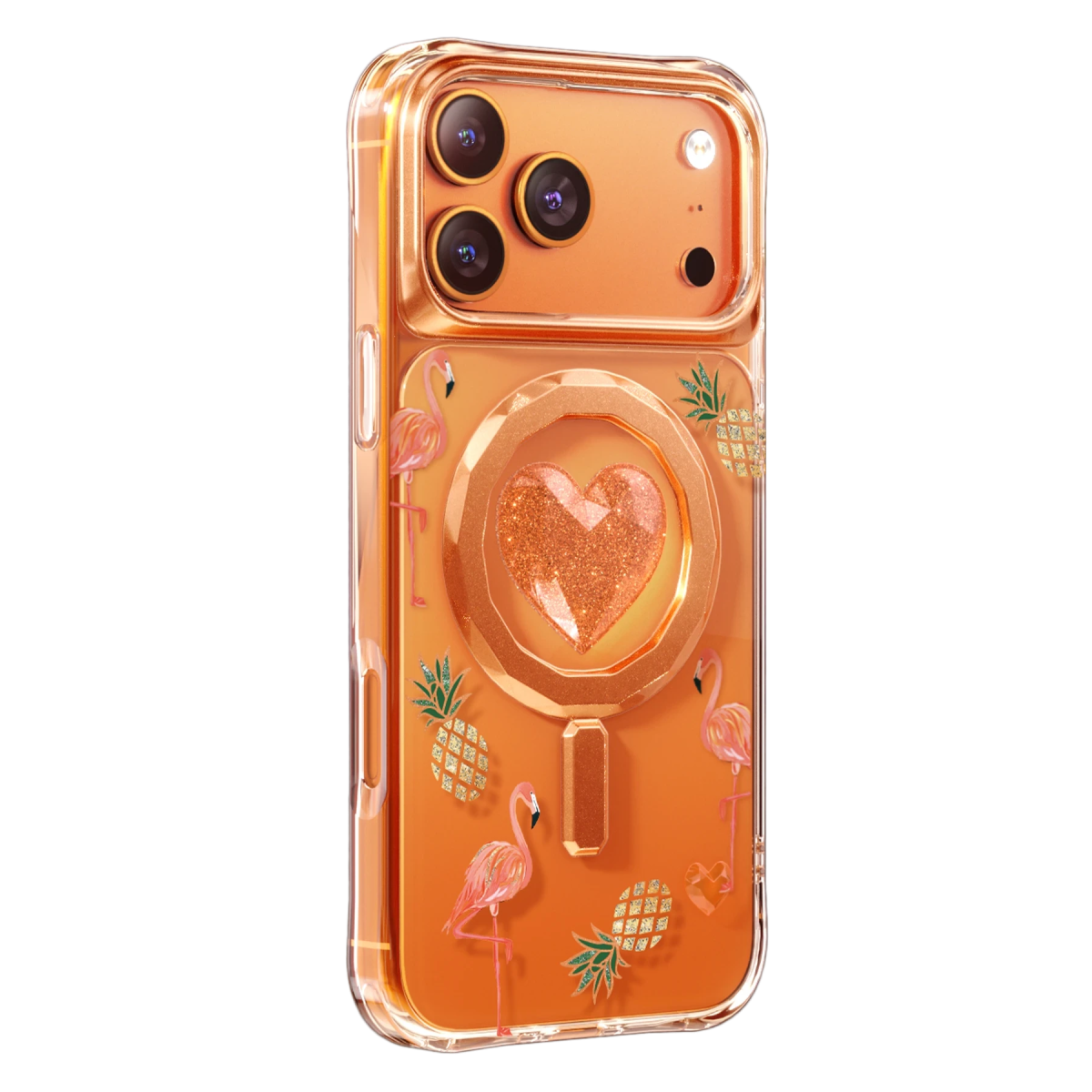 Keephone Apple iPhone 18 Pro Peachy Magsafe Kapak - Turuncu