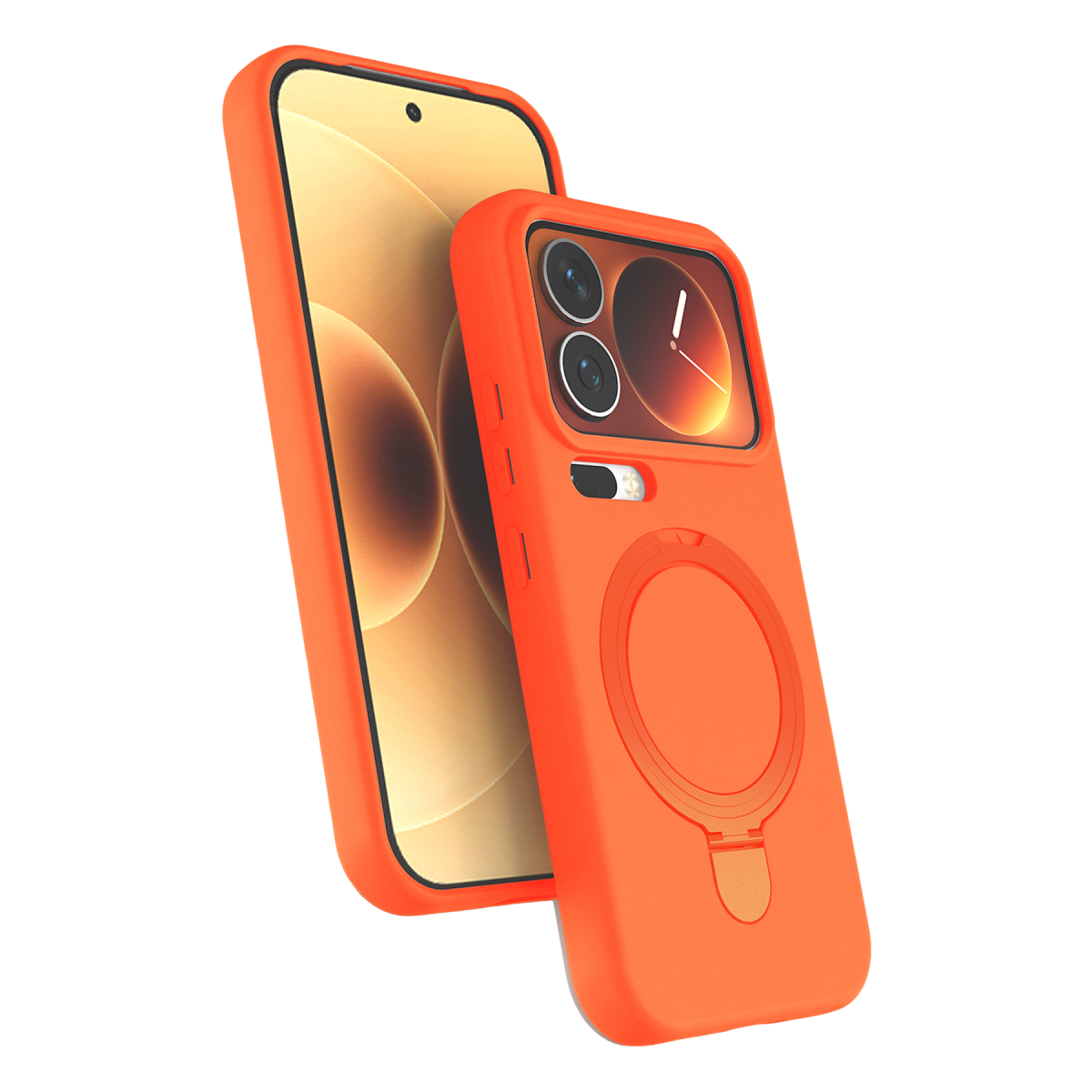 Newface Xiaomi Mi 17 Pro Max Regal Magsafe Standlı Kapak - Turuncu