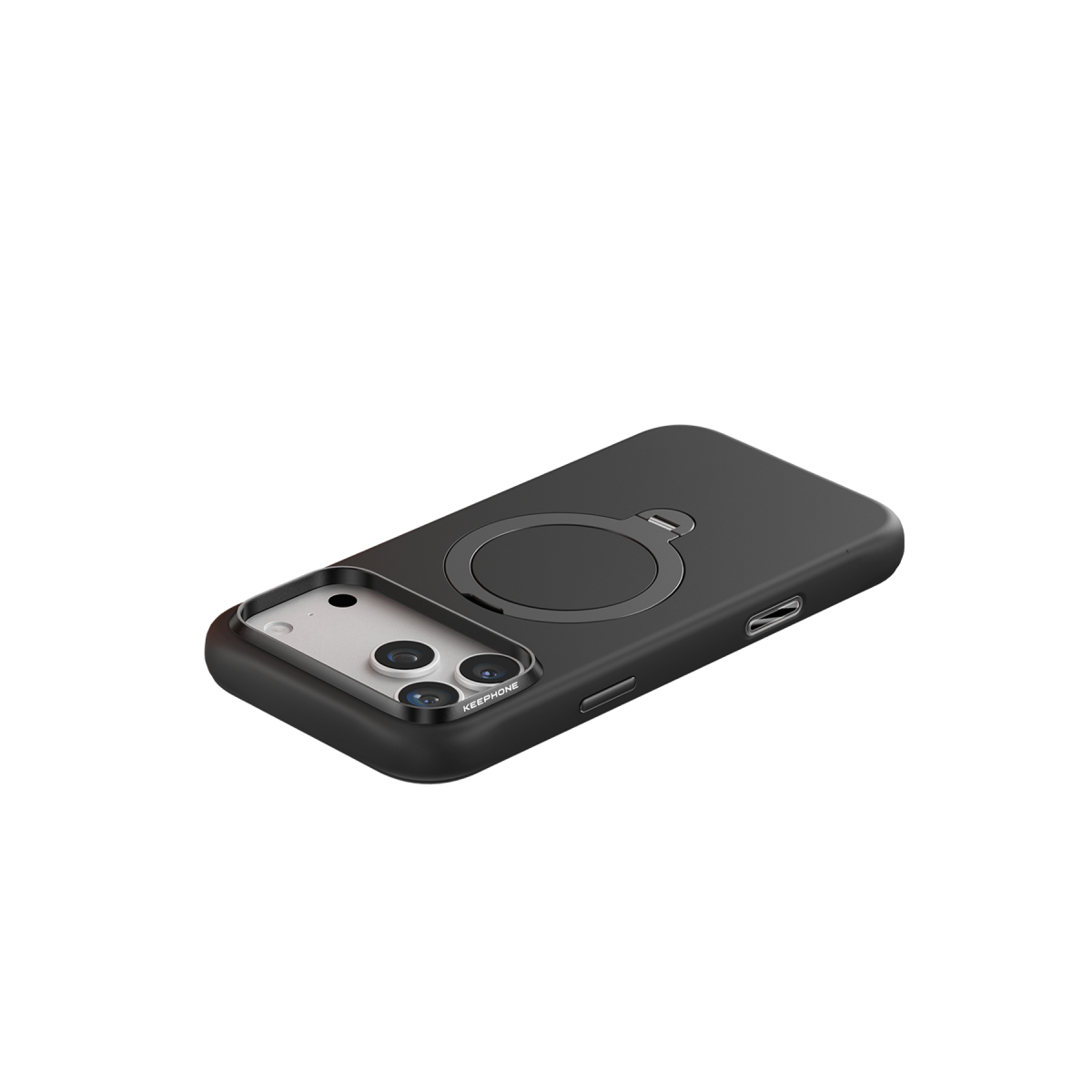 Keephone Apple iPhone 18 Pro Max Rovana Standlı Magsafe Kapak - Siyah
