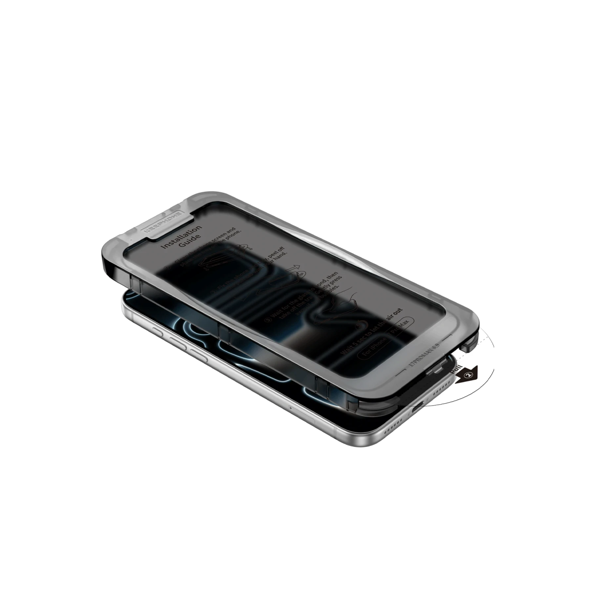 Keephone Apple iPhone 18 Pro EasyFit Hayalet Cam Ekran Koruyucu - Siyah