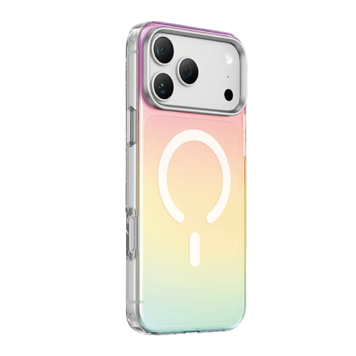 Keephone Apple iPhone 18 Pro Max Rainbow Magsafe Kapak - Gümüş