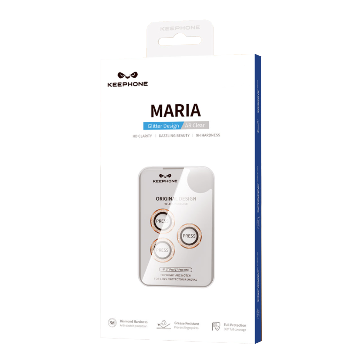 Keephone Apple iPhone 18 Pro Max Maria Simli Kamera Lens Koruyucu - Gümüş