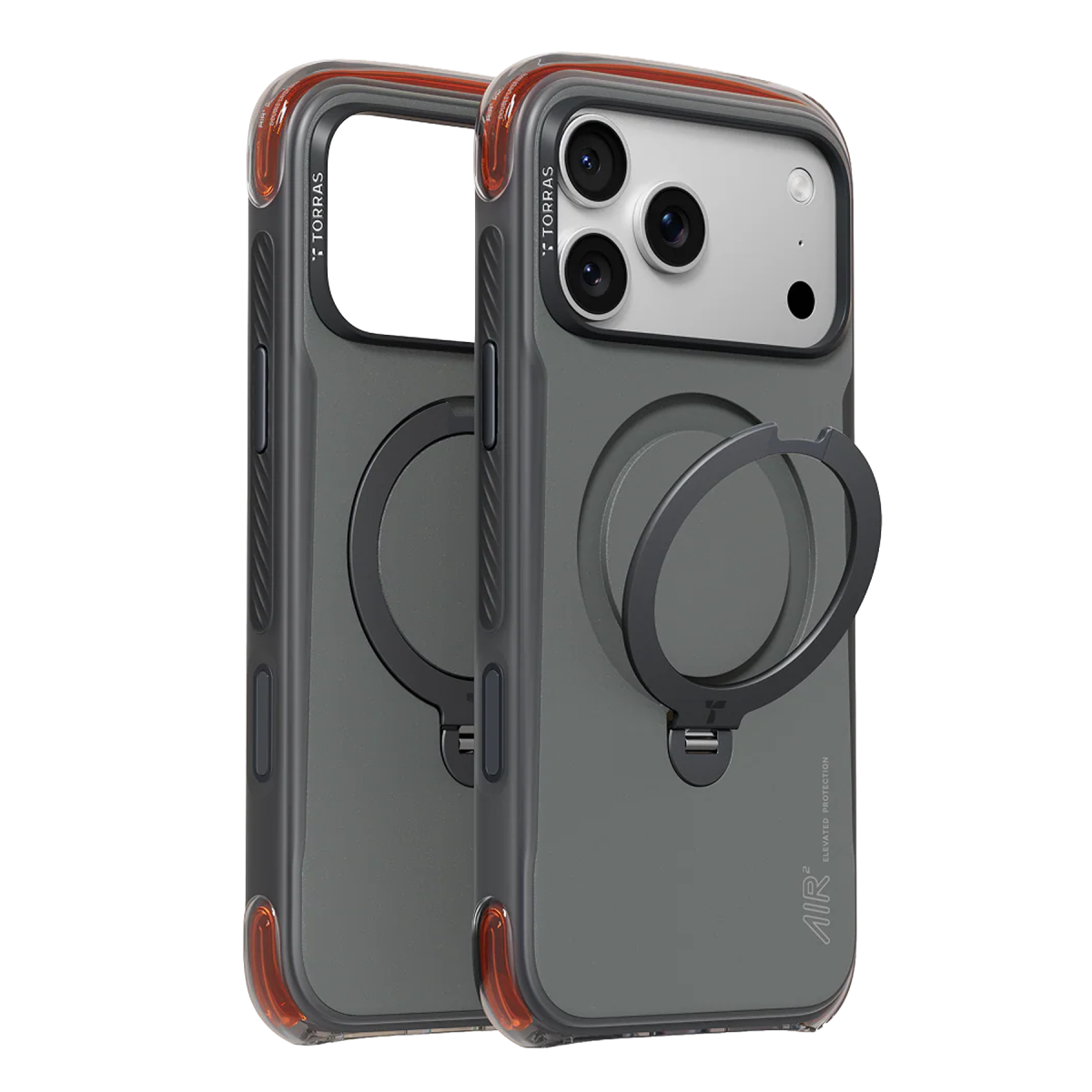 Torras Apple iPhone 18 Pro Max/17 Pro Max Ostand Q3 Air Pro Standlı Magsafe Kapak - Obsidia Core