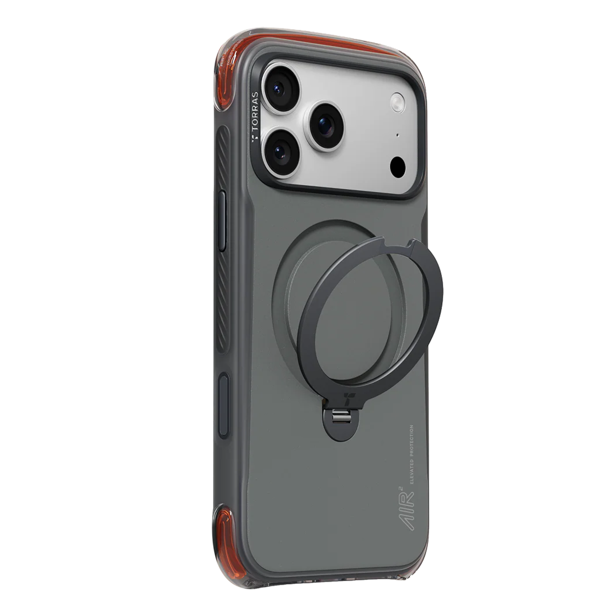 Torras Apple iPhone 17 Pro Max Ostand Q3 Air Pro Standlı Magsafe Kapak - Obsidia Core